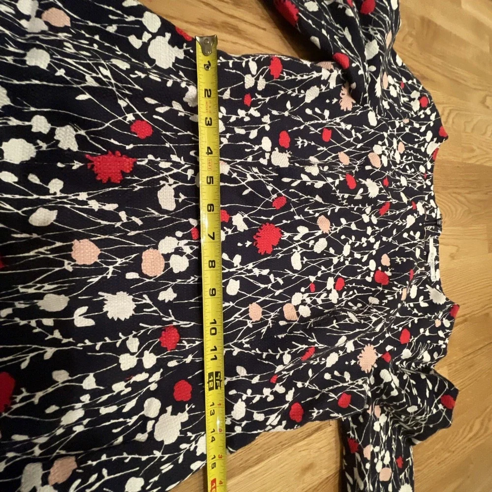 Boden Navy Floral Print Cotton Sleeve Sheath Dress Size US 8R Preppy Classic - Picture 10 of 12